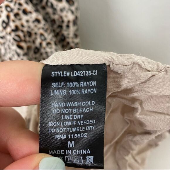 Lush Cheetah Print V Neck Midi Dress - Picture 9 of 9